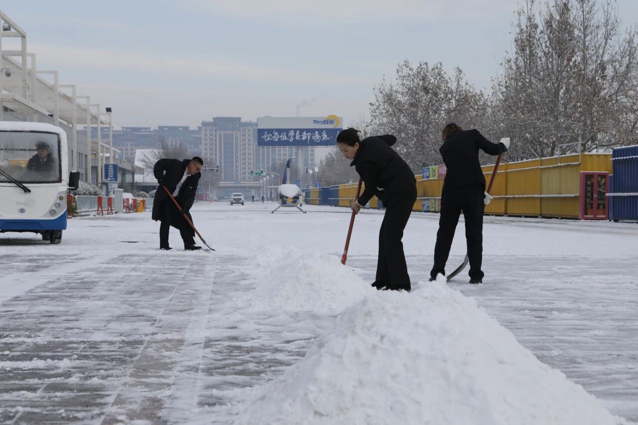 今天全市都在扫雪除冰，在这里却视其为宝